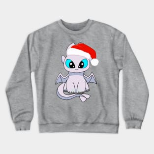 Christmas light fury dragon, how to train your dragon Christmas art, cute baby dragon, httyd Crewneck Sweatshirt